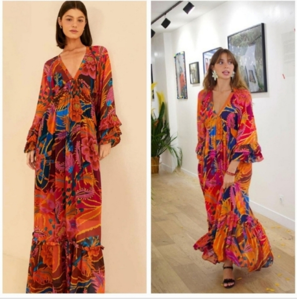 Farm Rio Vintage Wave Maxidress